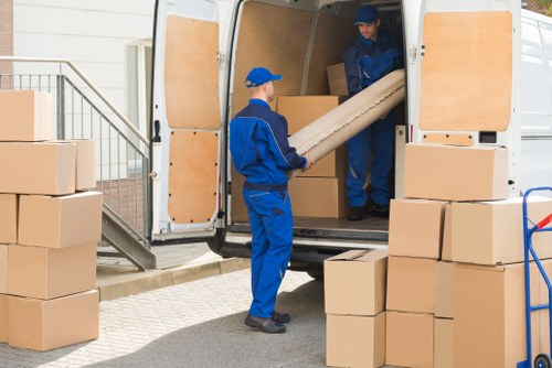 Commercial moving team planning a relocation in Dulwich
