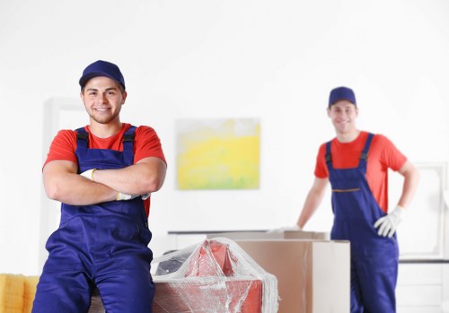 Careful loading of household items for a local Dulwich move