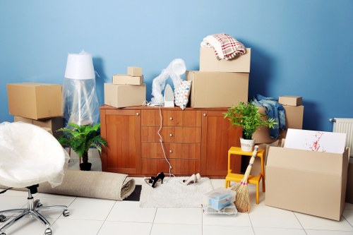 Local moving vehicle handling furniture in Dulwich
