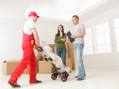Local removals crew preparing for a move near Dulwich Village