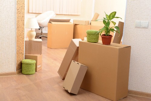 Furniture and boxes loaded for a Dulwich house or flat move