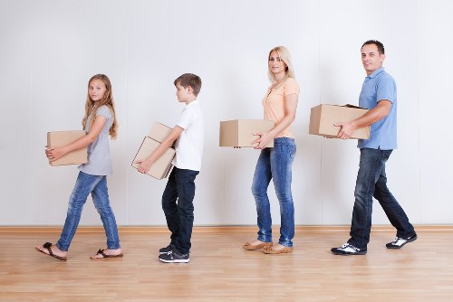 Loading furniture into a removal van for a local Dulwich move